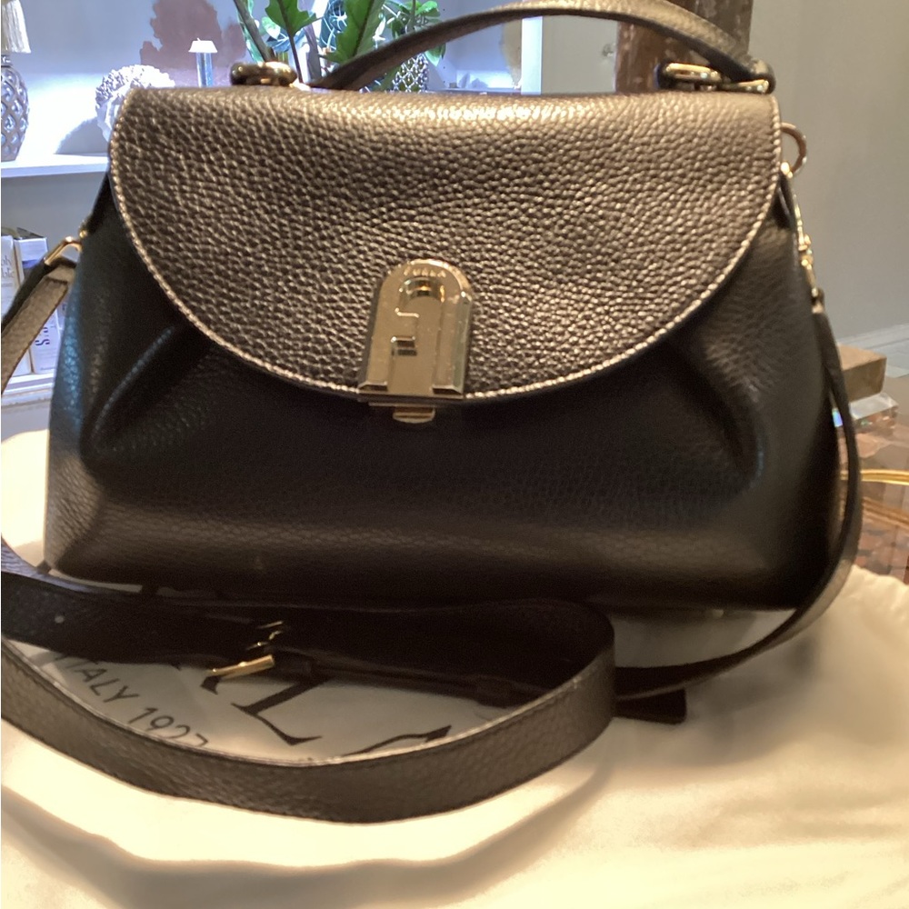 FURLA Black Leather Bag - Picture 3 of 12